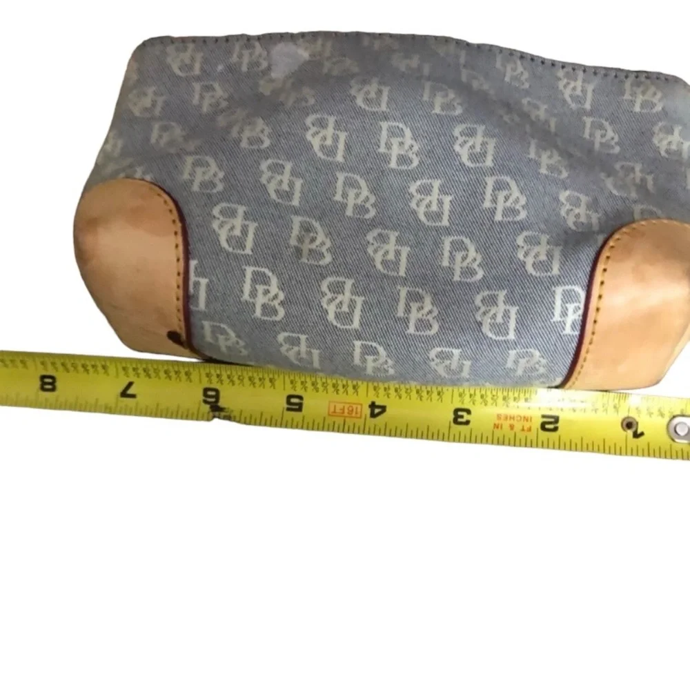 Dooney & Bourke blue Denim  zip top make up bag